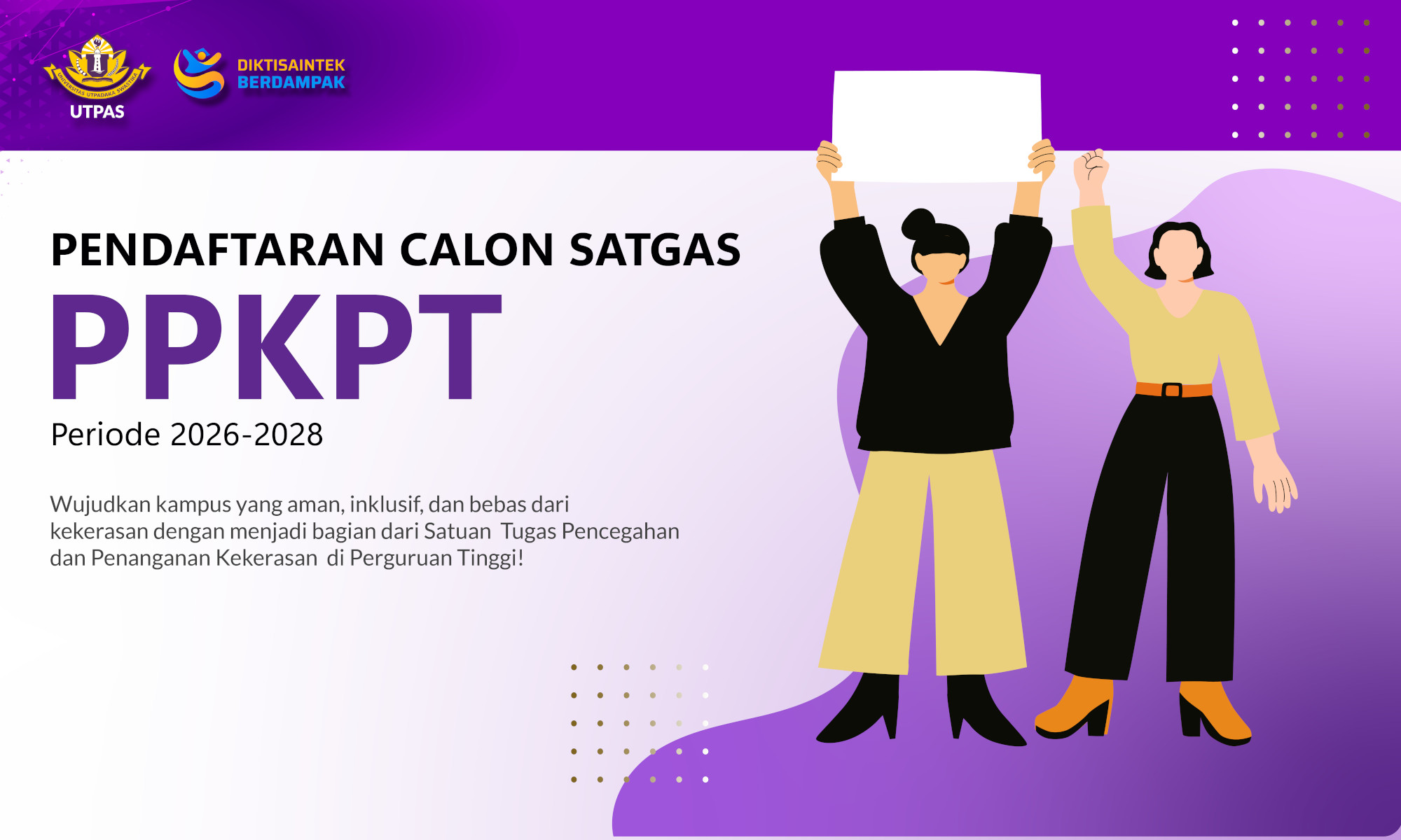 Pendaftaran Calon Satgas PPKPT Periode 2026-2028